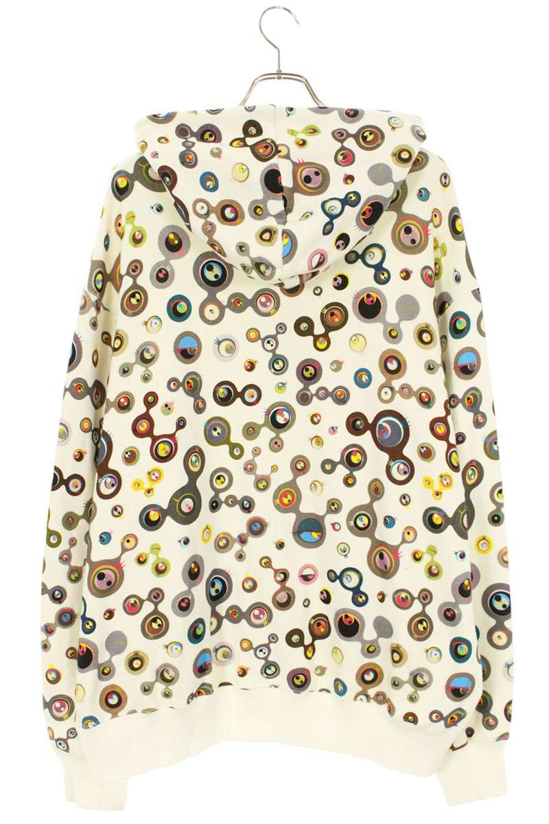 TAKASHI MURAKAMI KAIKAI KIKI Jelly Fish Eyes Sweat Zip Hoodie White Size XXL