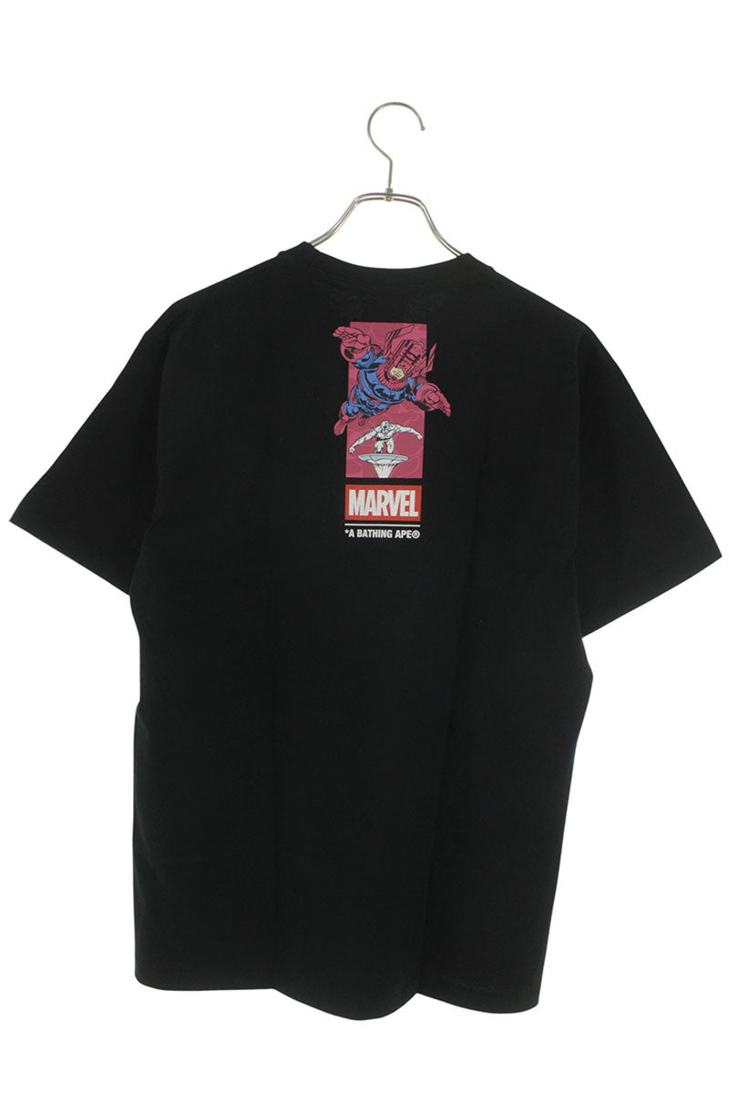 Bape GALACTUS & SILVER SURFER TEE Print T-Shirt Black Size S
