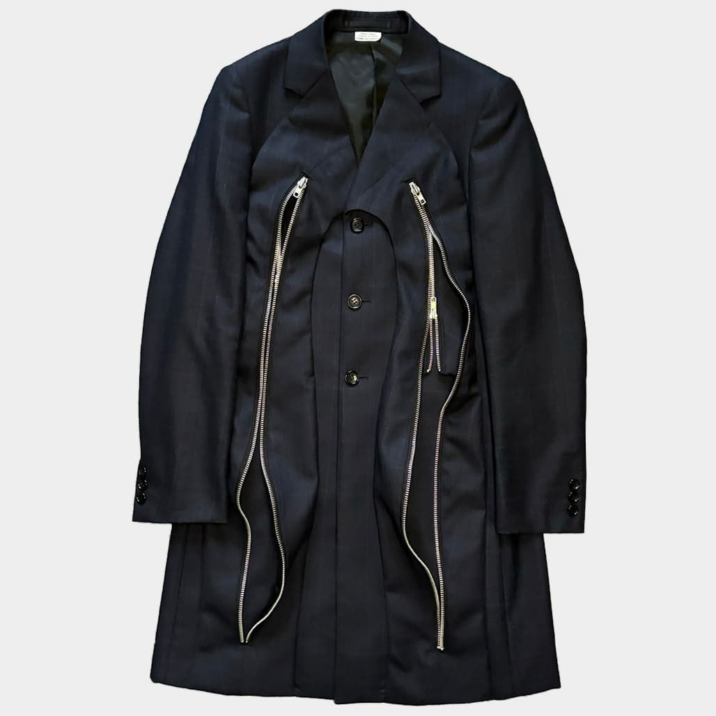 COMME DES GARCONS HOMME PLUS 23AW Avant-Garde Chester Coat Blue Size XS