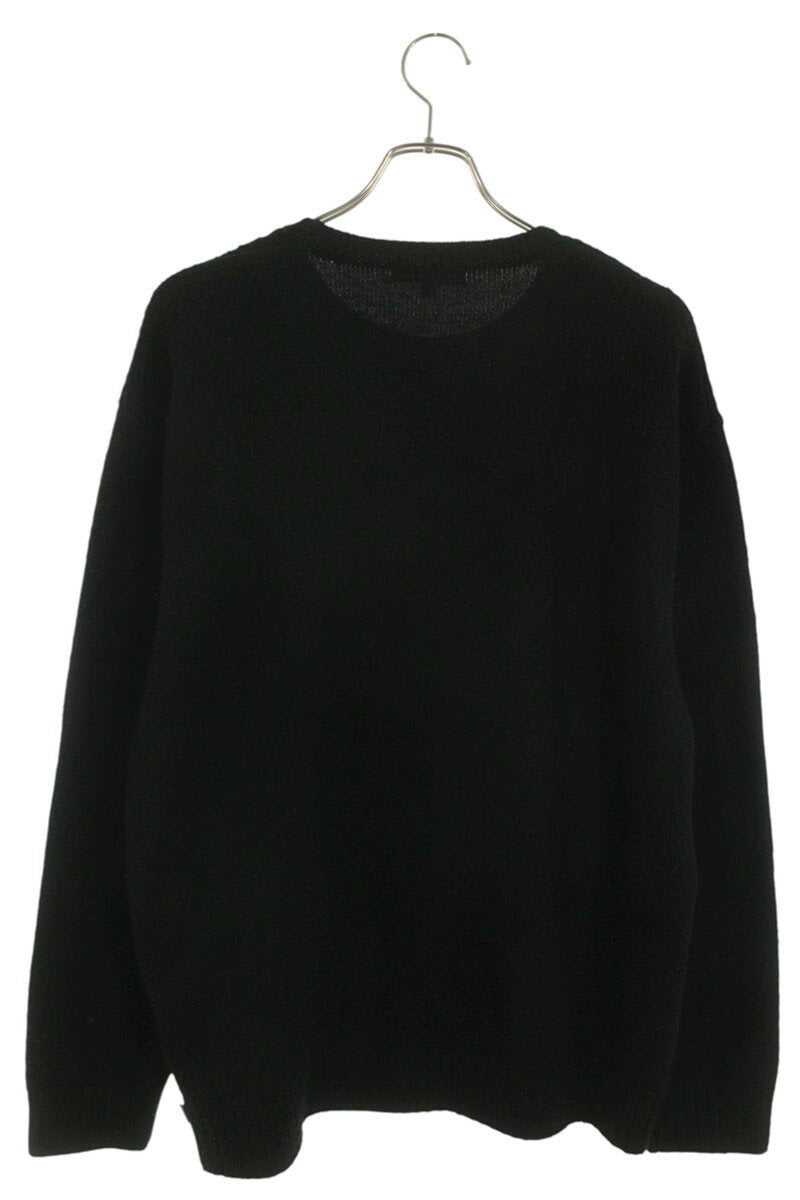 Supreme Logo Embroidered Knit Sweater Black Size XL
