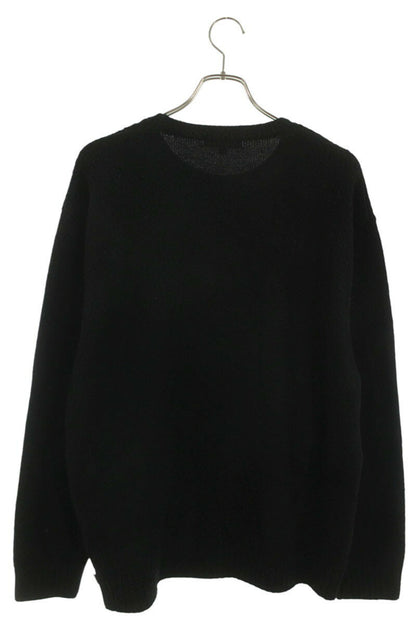 Supreme Logo Embroidered Knit Sweater Black Size XL