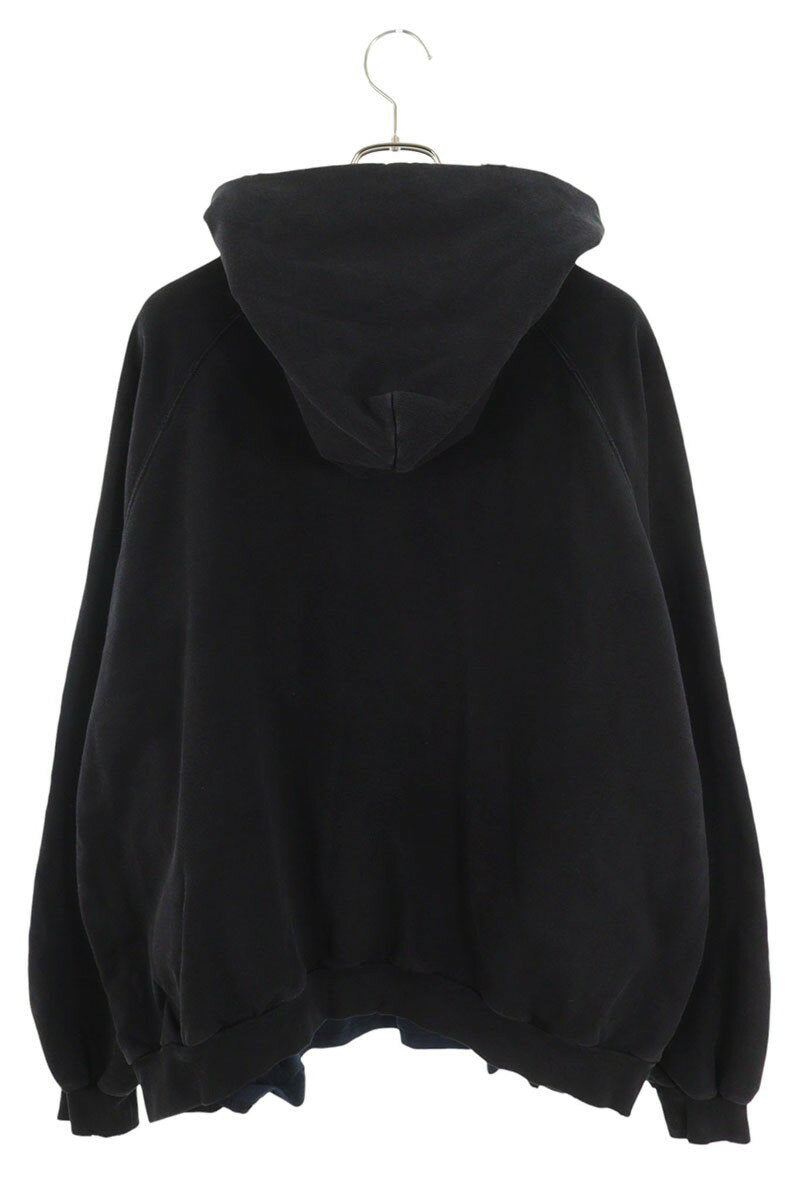 Balenciaga BB Be different Print Hoodie Black x White x Blue Size 2
