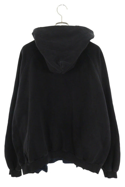 Balenciaga BB Be different Print Hoodie Black x White x Blue Size 2