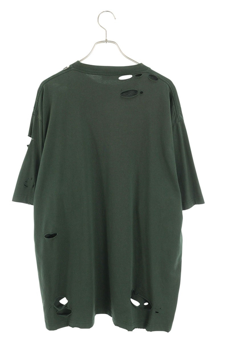 Balenciaga Logo Print T-Shirt Green x White Size S