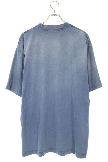 Balenciaga 23AW BE KIND Print Distressed T-Shirt Blue Size S