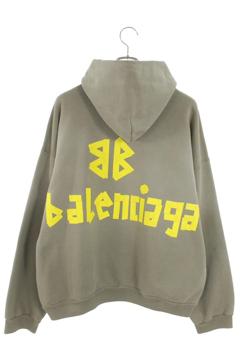 BALENCIAGA 25SS Taped Logo Hoodie Multi Size M