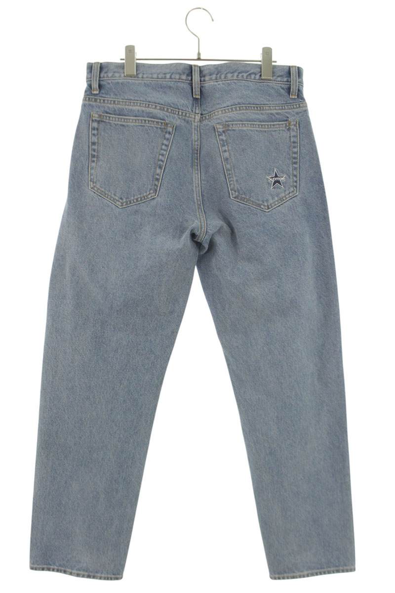 Supreme 26SS Logo Embroidered Denim Pants Blue Size 30