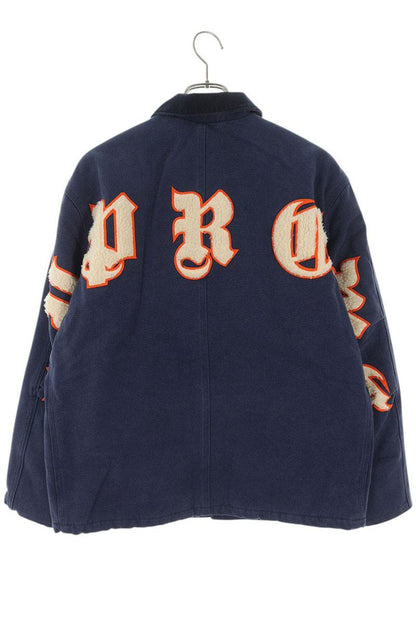 Supreme 25SS Old English Canvas Work Jacket Blue Size S