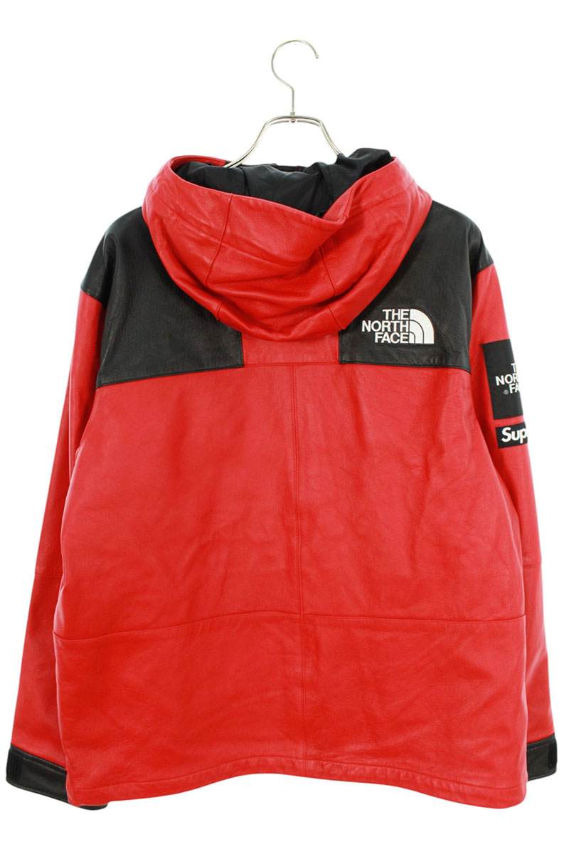 Supreme x The North Face 18AW Leather Mountain Parka Jacket Red Size M