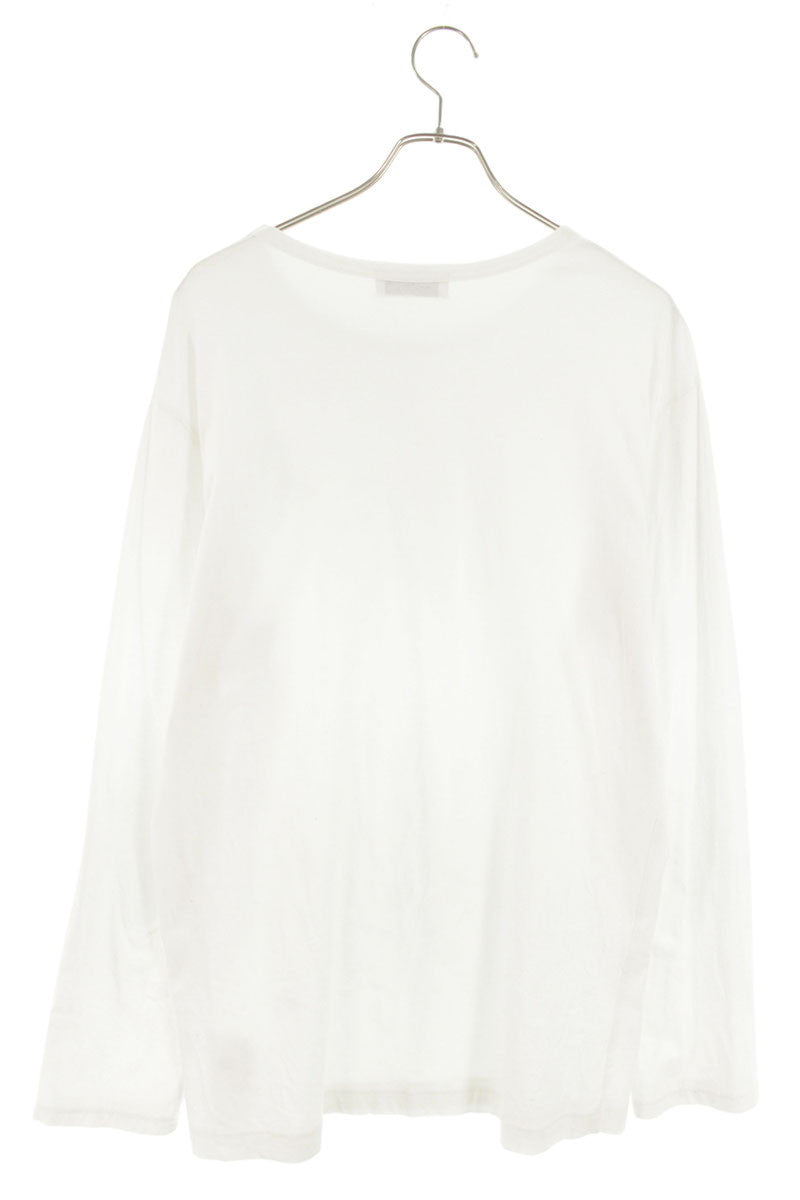 YOHJI YAMAMOTO POUR HOMME Crewneck Long Sleeve T-Shirt White Size 3