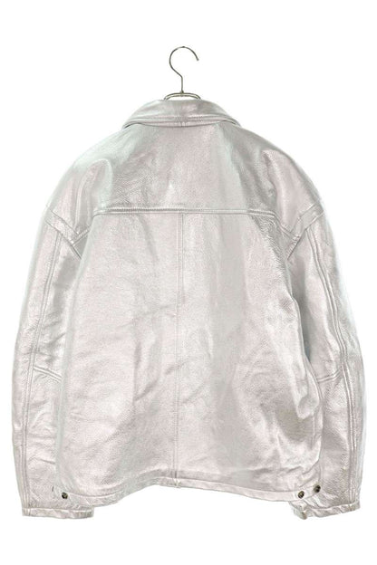 Supreme x Schott 25SS Schott Leather Clip Jacket Silver Size XL