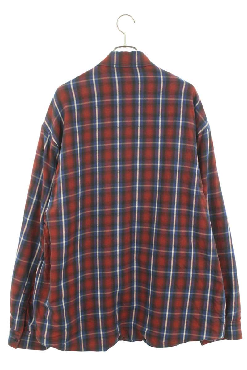 Balenciaga Oversized Long Sleeve Shirt Red x Blue Size 4