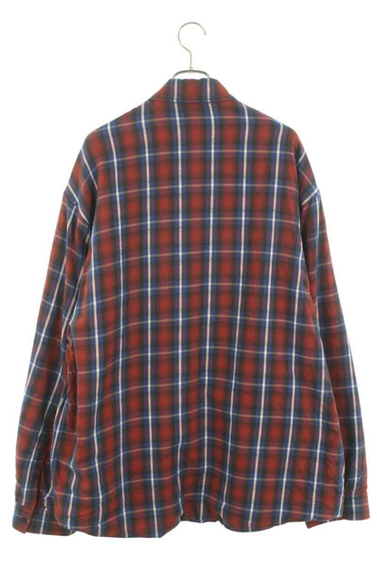 Balenciaga Oversized Long Sleeve Shirt Red x Blue Size 4