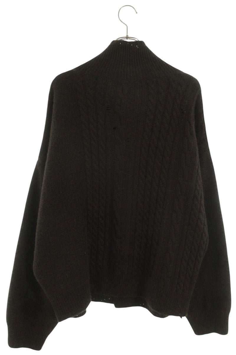 Enfants Riches Deprimes BUTTON DOWN TURTLENECK Cashmere Knit Cardigan Size XL