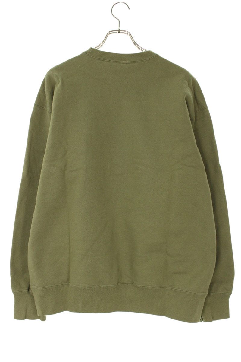 Supreme x Wtaps 21AW Logo Print Crewneck Sweatshirt Green Size L