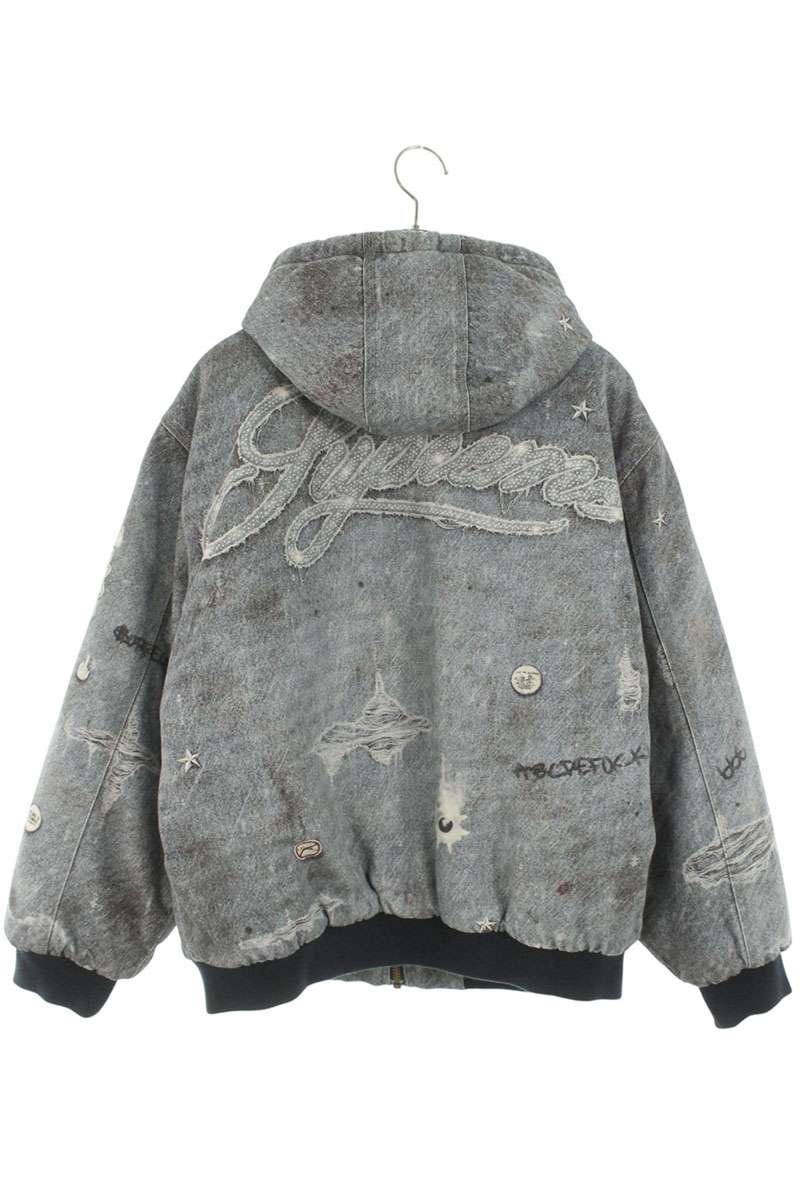 Supreme 24AW HJR Trompe L'oeil Hooded Work Jacket Blouson Blue Size L