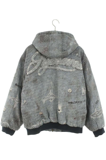 Supreme 24AW HJR Trompe L'oeil Hooded Work Jacket Blouson Blue Size L