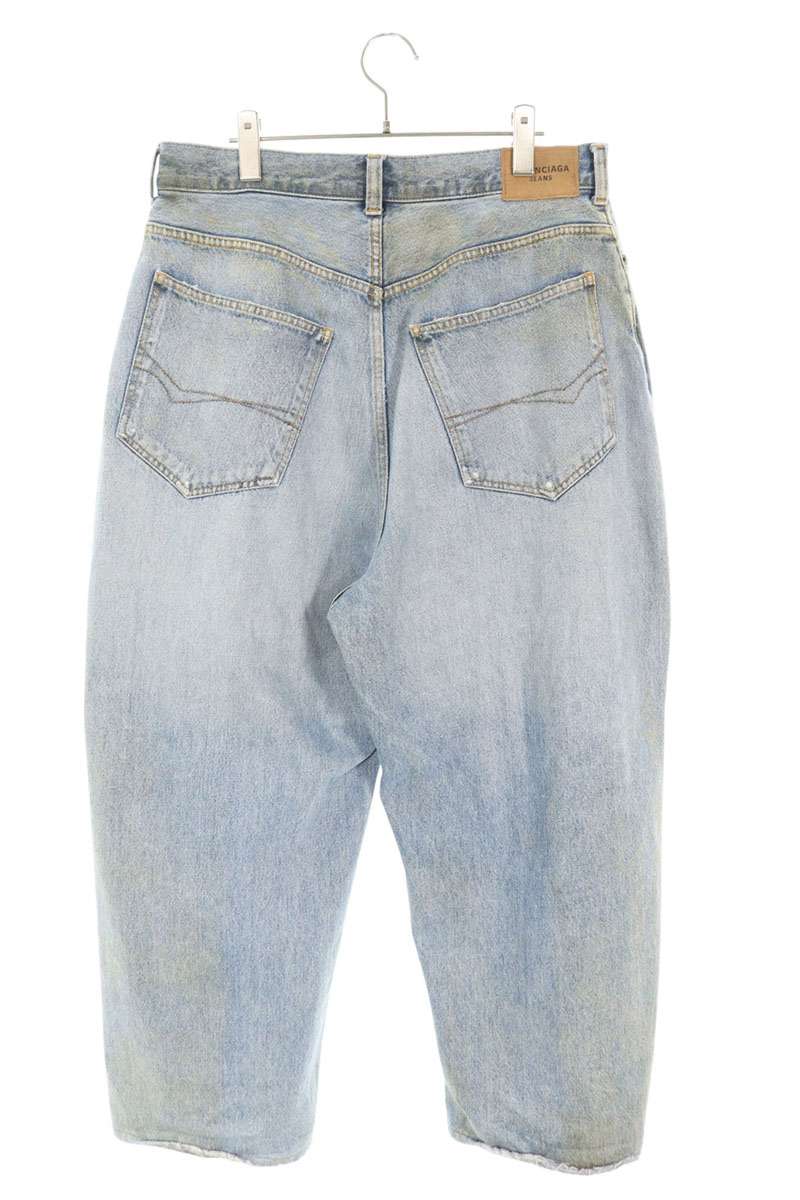 BALENCIAGA 22AW Coated Baggy Jeans Blue Size 30