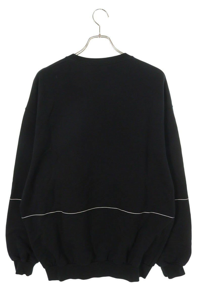Balenciaga 17AW HOMME Embroidered Oversized Sweatshirt Black Size S