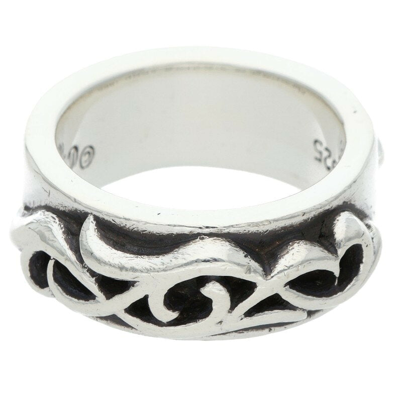 Chrome Hearts DBL NARROW VINE BAND Ring Silver Size 17 (Silver 19.75g)