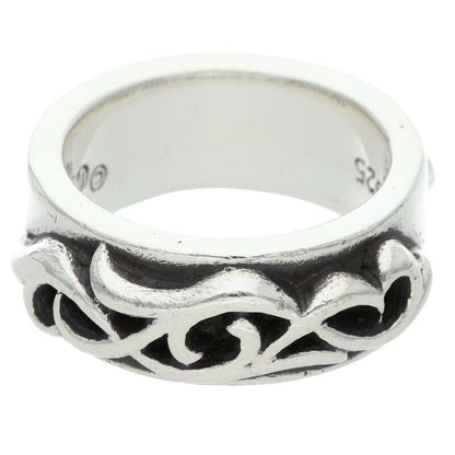 Chrome Hearts DBL NARROW VINE BAND Ring Silver Size 17 (Silver 19.75g)