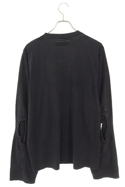 Vetements 25AW Cof Spirit Cut-Up Long Sleeve T-Shirt Black Size S