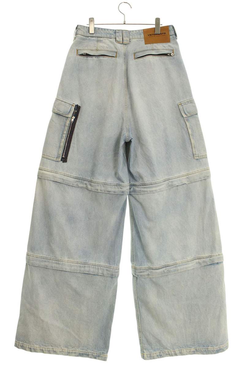 Vetements 23SS Zip Up Denim Pants Blue Size 29