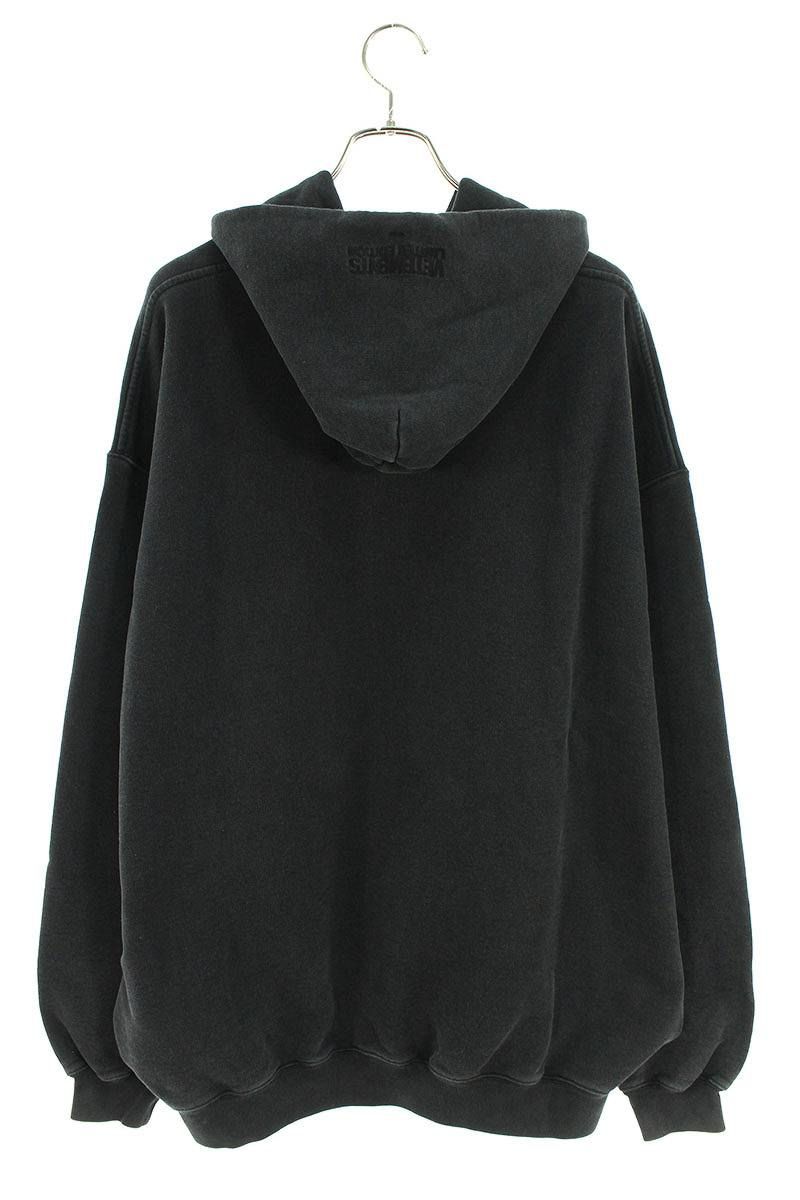 Vetements 24SS WASHEDBLACK Logo Hoodie Black Size XS