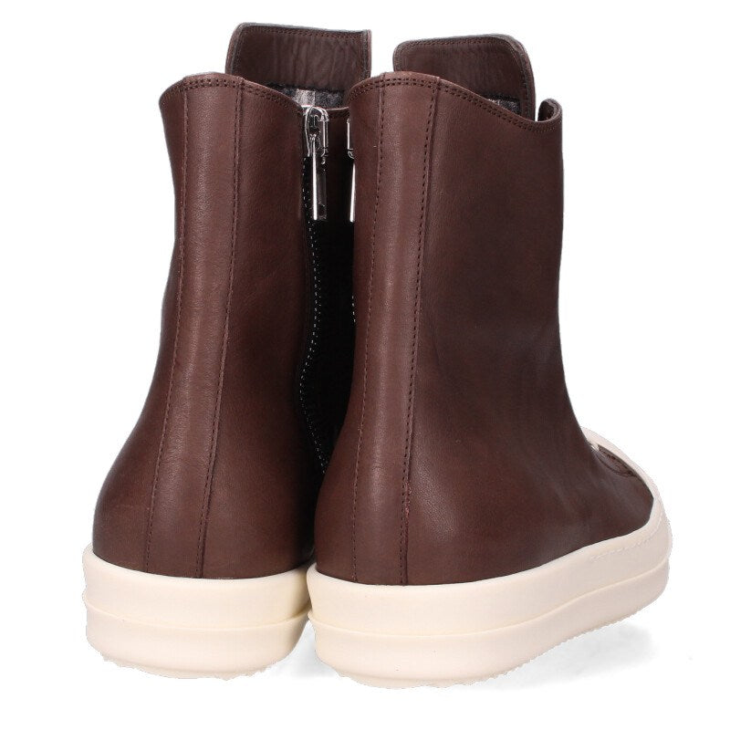 Rick Owens Ramones Leather High-Top Sneakers Multi Size 7.5