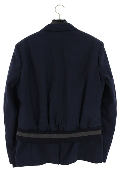 Off-White Leather Jacket Blue Size 48
