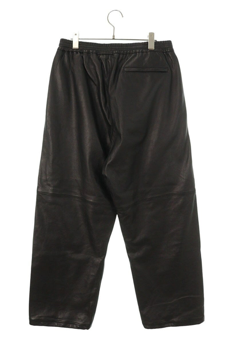 Supreme x Umbro 25AW Leather Track Pant Logo Embroidered Long Pants Black US 34