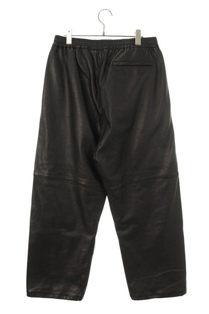 Supreme x Umbro 25AW Leather Track Pant Logo Embroidered Long Pants Black US 34