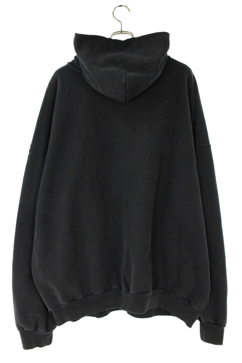 BALENCIAGA 24AW Graffiti Logo Hoodie Black Size M