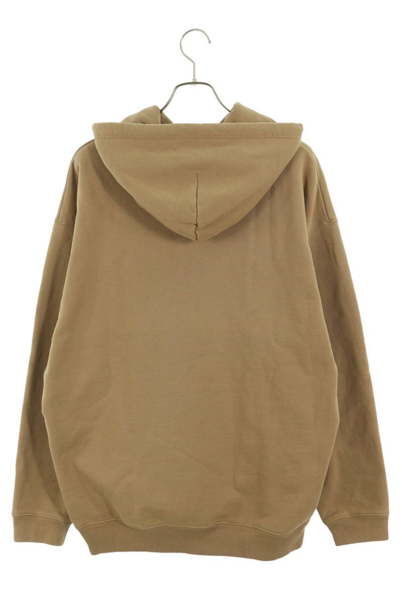 Balenciaga Logo Embroidered Pullover Hoodie Brown Size M