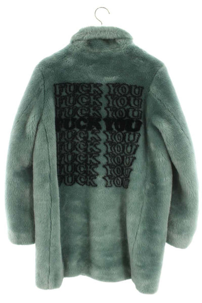 Supreme 17AW Fuck You Faux Fur Coat Green Size S
