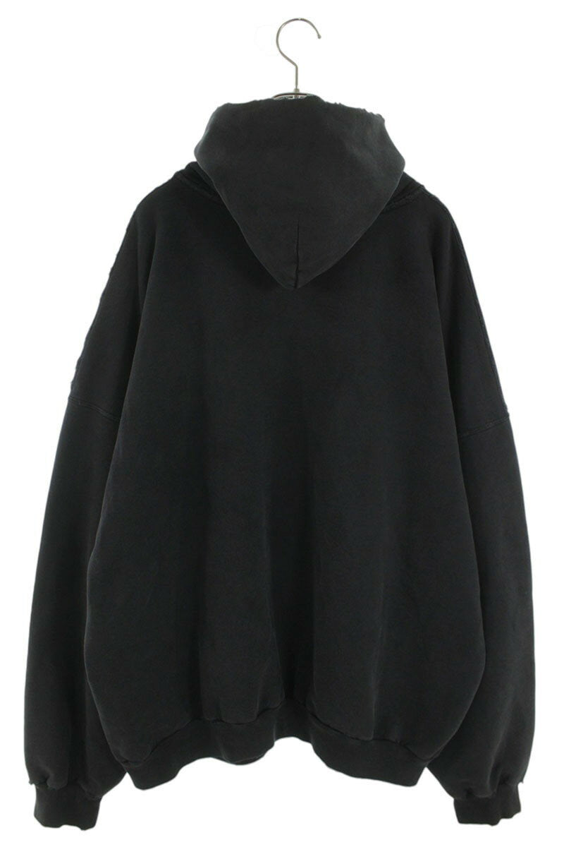BALENCIAGA 24AW Graffiti Logo Hoodie Black Size S