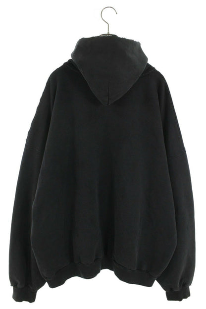 BALENCIAGA 24AW Graffiti Logo Hoodie Black Size S