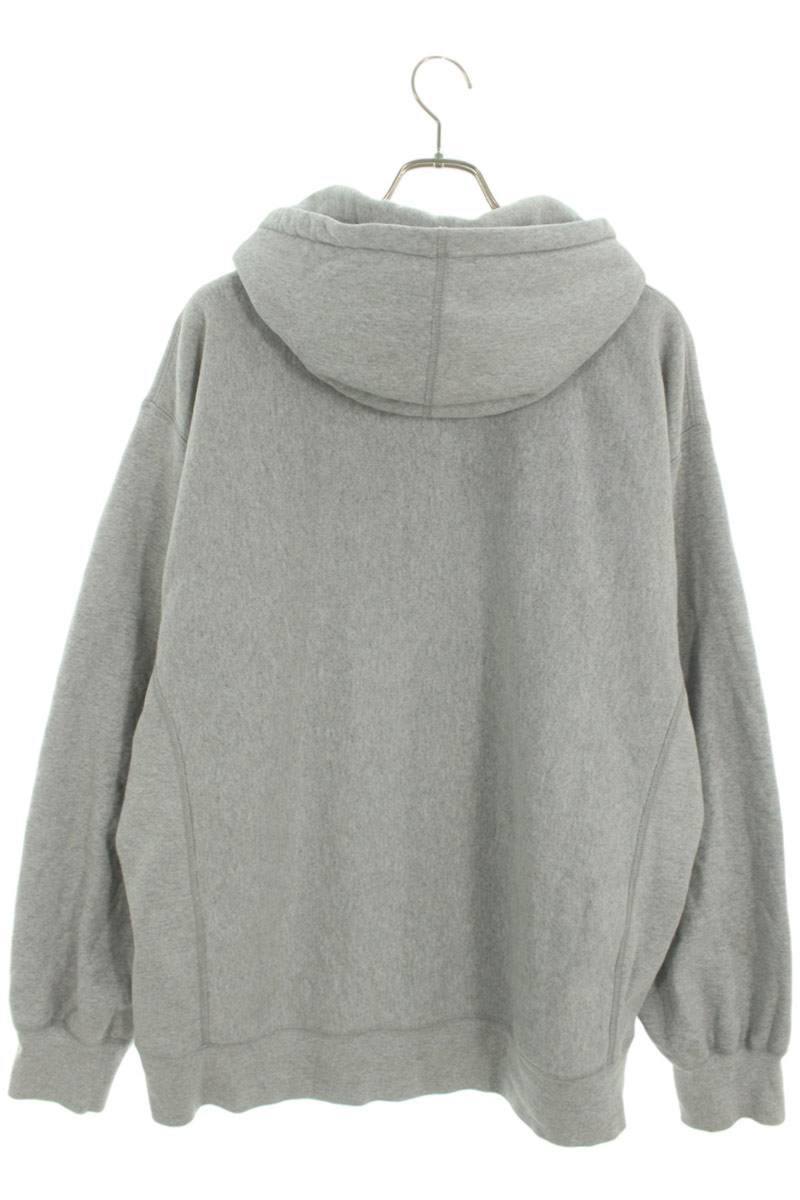 Supreme Cross Box Logo Hooded Sweatshirt Gray Size XL