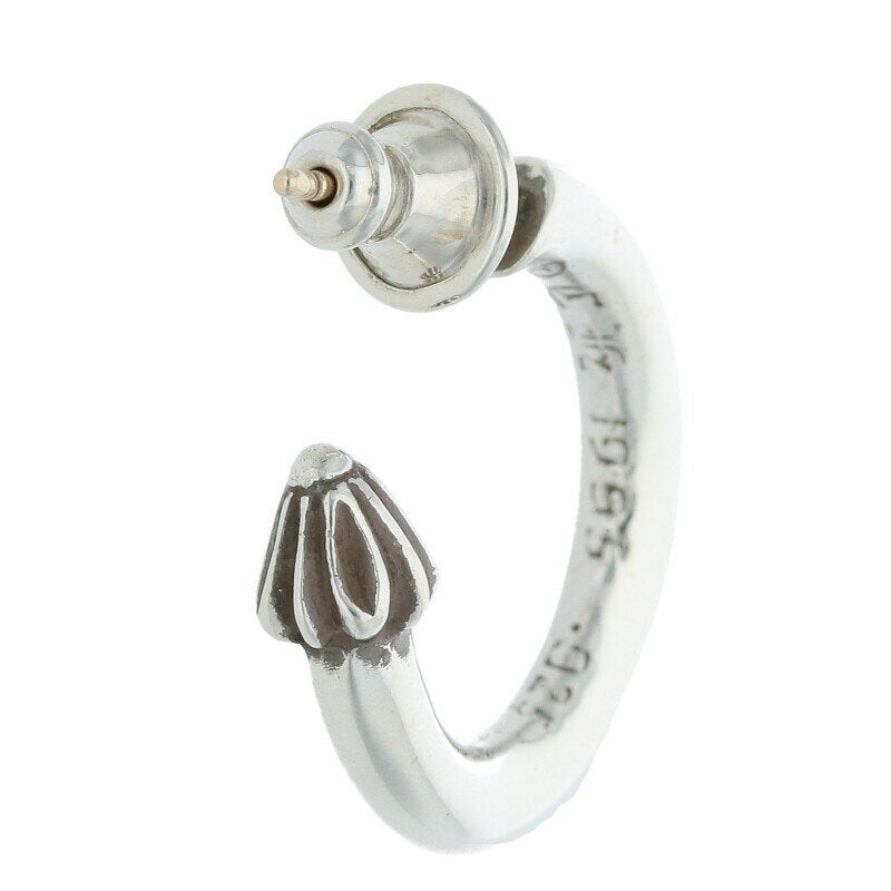 Chrome Hearts Hoop Plain Silver Earring Silver Size ONE SIZE