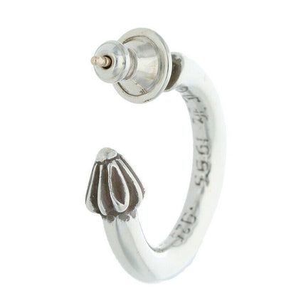 Chrome Hearts Hoop Plain Silver Earring Silver Size ONE SIZE