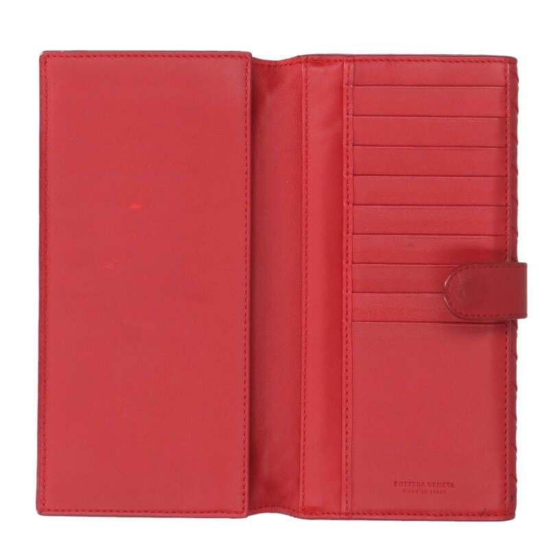 Bottega Veneta Leather Wallet Red