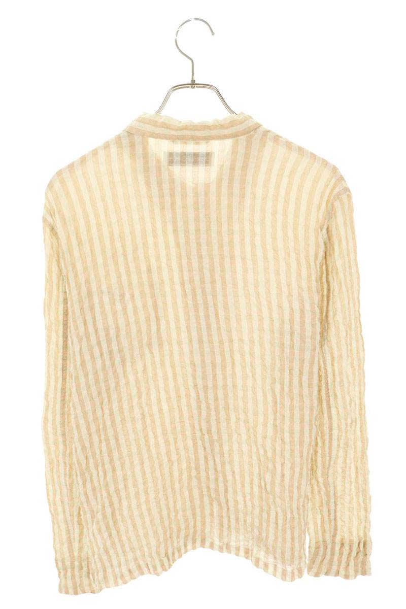 Our Legacy BASQUE SEERSUCKER CHECK Long Sleeve Shirt Beige Size 44