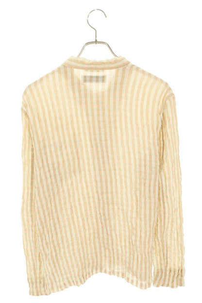 Our Legacy BASQUE SEERSUCKER CHECK Long Sleeve Shirt Beige Size 44