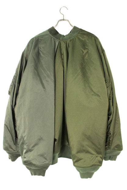 BALENCIAGA Double Sleeve Bomber Jacket Green Size XL