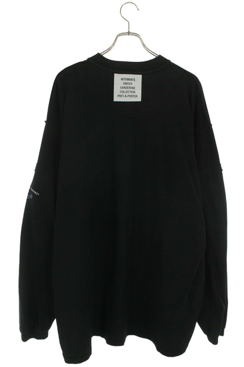 Vetements 24SS Print Long Sleeve T-Shirt Black Size XS