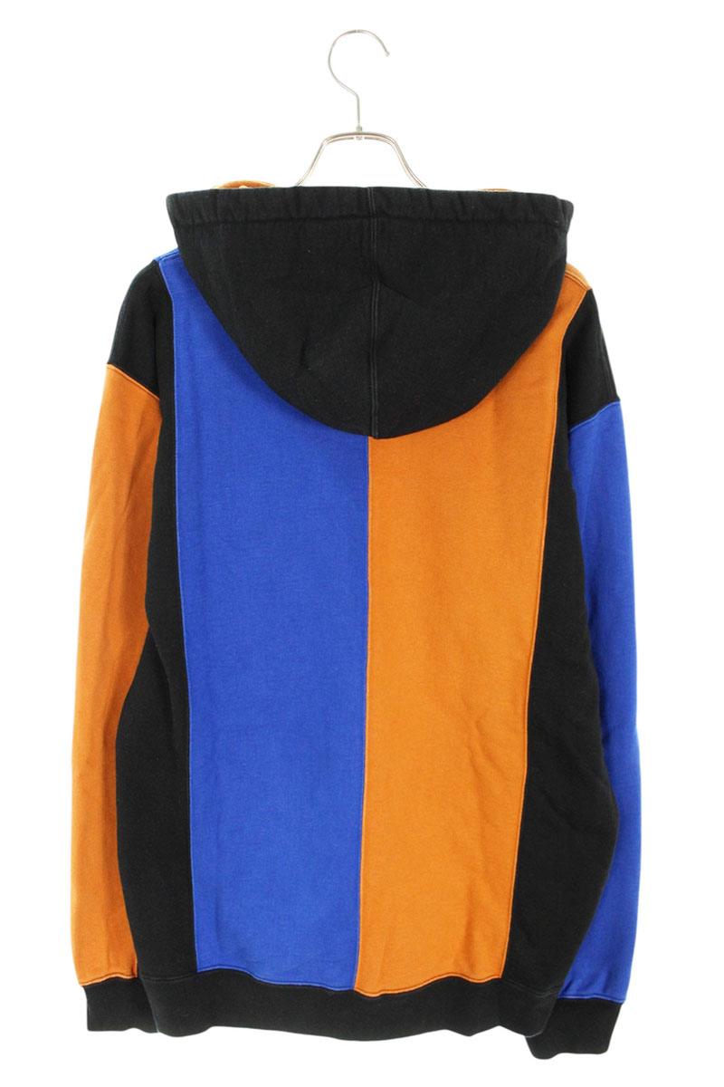 Supreme 18AW Pullover Hoodie Black x Blue x Orange Size XL