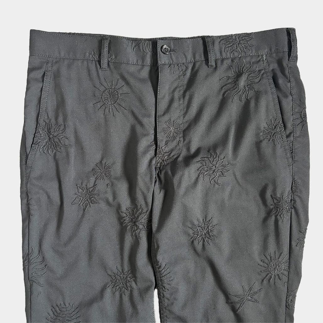 BLACK COMME DES GARCONS 24SS Embroidered Trousers Black Size L