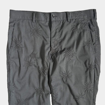BLACK COMME DES GARCONS 24SS Embroidered Trousers Black Size L