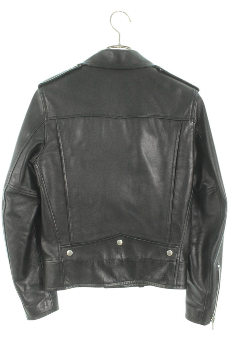 Saint Laurent Paris Classic Leather Jacket Black Size XS
