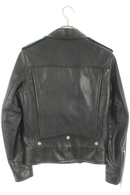 Saint Laurent Paris Classic Leather Jacket Black Size XS